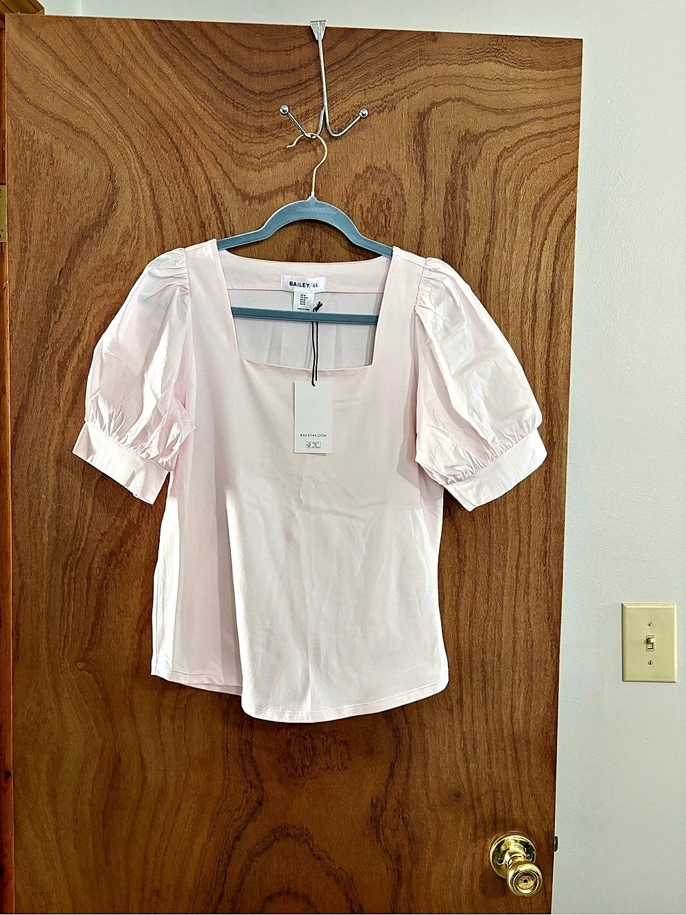 Bailey/44 Puff Sleeve Blouse in Pink Size 44 NWT